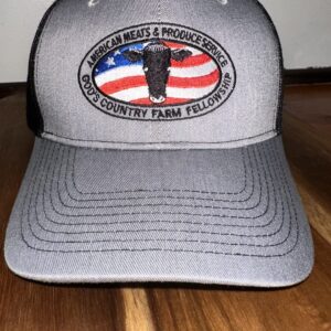 Grey Embroidery and Black Mesh Baseball Cap